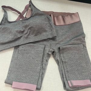 Workout set grey and pink- size Medium